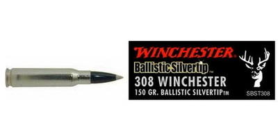 Winchester Ballistic Silvertip Ammunition 308 Winchester 150 Grain 