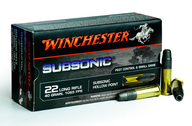 Winchester .22LR Ammunition - 40gr - Subsonic Hollow Point