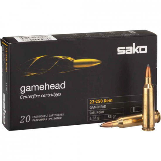 Sako .22-250 55g Gamehead SP 